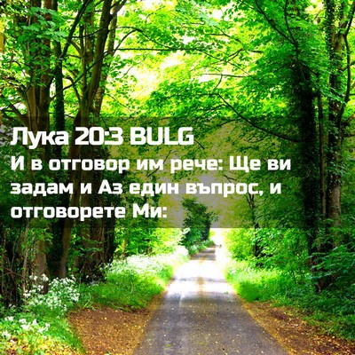 Picture 02 - Лука 20:3 BULG - И в отговор им рече: Ще ви - Bible Verse Picture