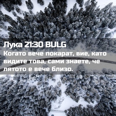 Picture 02 - Лука 21:30 BULG - Когато вече покарат, вие, - Bible Verse Picture