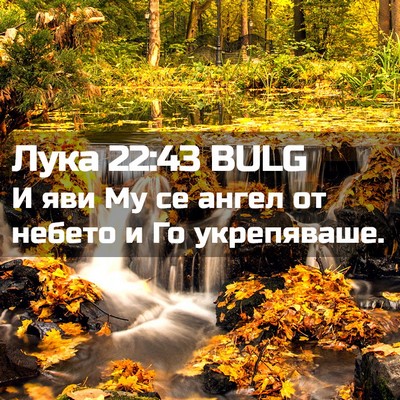 Picture 02 - Лука 22:43 BULG - И яви Му се ангел от небето - Bible Verse Picture
