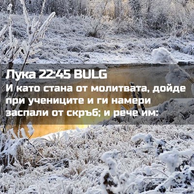 Picture 02 - Лука 22:45 BULG - И като стана от молитвата, - Bible Verse Picture