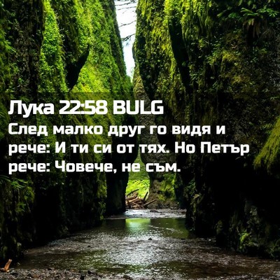 Picture 02 - Лука 22:58 BULG - След малко друг го видя и - Bible Verse Picture