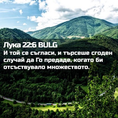 Picture 02 - Лука 22:6 BULG - И той се съгласи, и търсеше - Bible Verse Picture