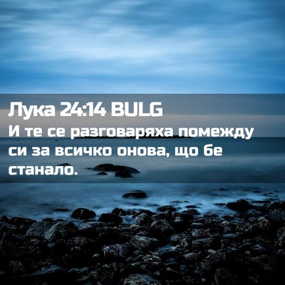 Picture 02 - Лука 24:14 BULG - И те се разговаряха - Bible Verse Picture