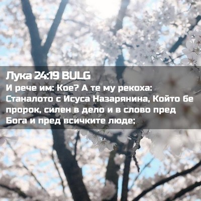 Picture 02 - Лука 24:19 BULG - И рече им: Кое? А те му - Bible Verse Picture