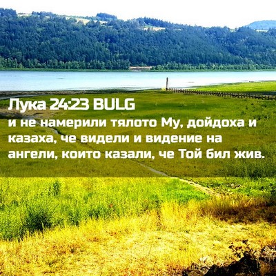 Picture 02 - Лука 24:23 BULG - и не намерили тялото Му, - Bible Verse Picture