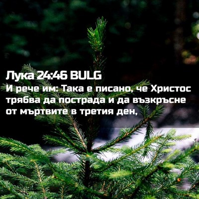 Picture 02 - Лука 24:46 BULG - И рече им: Така е писано, че - Bible Verse Picture