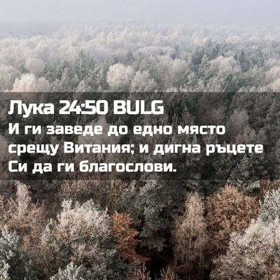 Picture 02 - Лука 24:50 BULG - И ги заведе до едно място - Bible Verse Picture