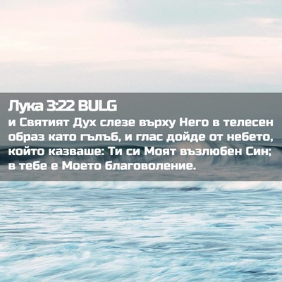 Picture 02 - Лука 3:22 BULG - и Святият Дух слезе върху - Bible Verse Picture