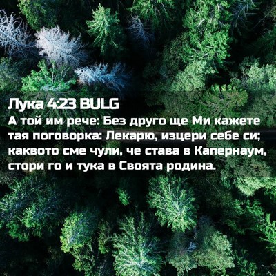 Picture 02 - Лука 4:23 BULG - А той им рече: Без друго ще - Bible Verse Picture
