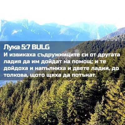 Picture 02 - Лука 5:7 BULG - И извикаха съдружниците си - Bible Verse Picture