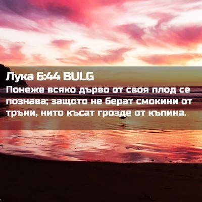 Picture 02 - Лука 6:44 BULG - Понеже всяко дърво от своя - Bible Verse Picture