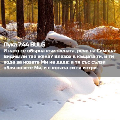Picture 02 - Лука 7:44 BULG - И като се обърна към - Bible Verse Picture