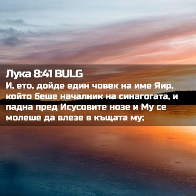 Picture 02 - Лука 8:41 BULG - И, ето, дойде един човек на - Bible Verse Picture