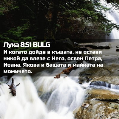 Picture 02 - Лука 8:51 BULG - И когато дойде в къщата, не - Bible Verse Picture
