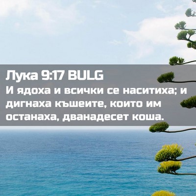Picture 02 - Лука 9:17 BULG - И ядоха и всички се - Bible Verse Picture