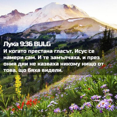 Picture 02 - Лука 9:36 BULG - И когато престана гласът, - Bible Verse Picture