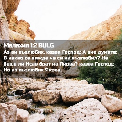 Picture 02 - Малахия 1:2 BULG - Аз ви възлюбих, казва - Bible Verse Picture