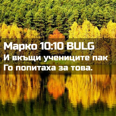 Picture 02 - Марко 10:10 BULG - И вкъщи учениците пак Го - Bible Verse Picture