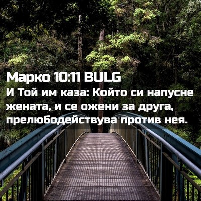 Picture 02 - Марко 10:11 BULG - И Той им каза: Който си - Bible Verse Picture