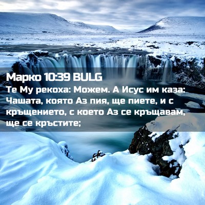Picture 02 - Марко 10:39 BULG - Те Му рекоха: Можем. А Исус - Bible Verse Picture