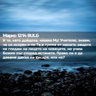 Picture 02 - Марко 12:14 BULG - И те, като дойдоха, казаха - Bible Verse Picture