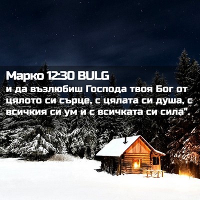 Picture 02 - Марко 12:30 BULG - и да възлюбиш Господа твоя - Bible Verse Picture