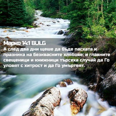 Picture 02 - Марко 14:1 BULG - А след два дни щеше да бъде - Bible Verse Picture