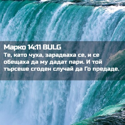 Picture 02 - Марко 14:11 BULG - Те, като чуха, зарадваха се, - Bible Verse Picture