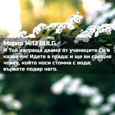 Picture 02 - Марко 14:13 BULG - И Той изпраща двама от - Bible Verse Picture