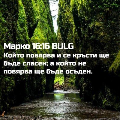 Picture 02 - Марко 16:16 BULG - Който повярва и се кръсти - Bible Verse Picture