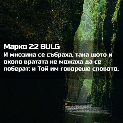 Picture 02 - Марко 2:2 BULG - И мнозина се събраха, така - Bible Verse Picture