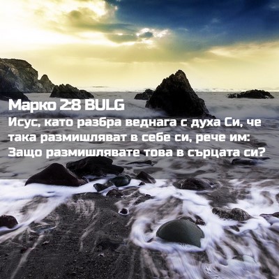 Picture 02 - Марко 2:8 BULG - Исус, като разбра веднага с - Bible Verse Picture
