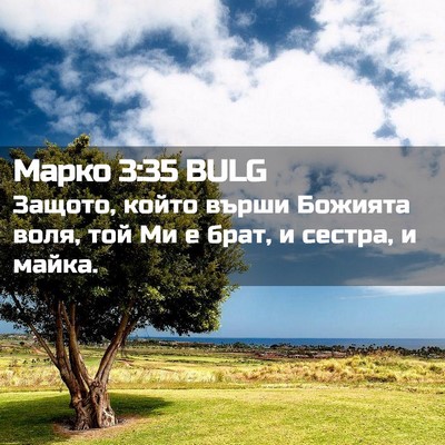 Picture 02 - Марко 3:35 BULG - Защото, който върши - Bible Verse Picture