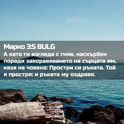 Picture 02 - Марко 3:5 BULG - А като ги изгледа с гняв, - Bible Verse Picture
