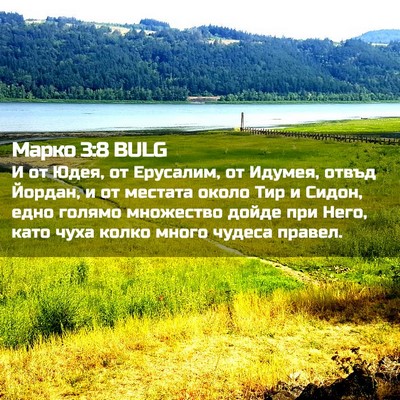 Picture 02 - Марко 3:8 BULG - И от Юдея, от Ерусалим, от - Bible Verse Picture