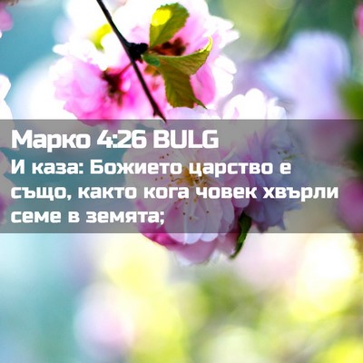Picture 02 - Марко 4:26 BULG - И каза: Божието царство е - Bible Verse Picture