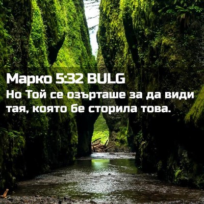Picture 02 - Марко 5:32 BULG - Но Той се озърташе за да - Bible Verse Picture