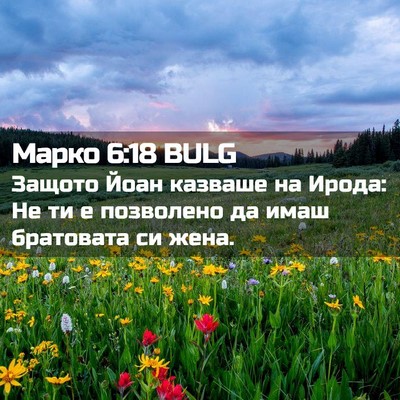 Picture 02 - Марко 6:18 BULG - Защото Йоан казваше на - Bible Verse Picture