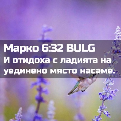 Picture 02 - Марко 6:32 BULG - И отидоха с ладията на - Bible Verse Picture