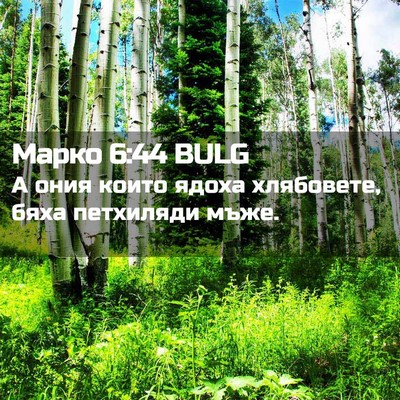 Picture 02 - Марко 6:44 BULG - А ония които ядоха - Bible Verse Picture