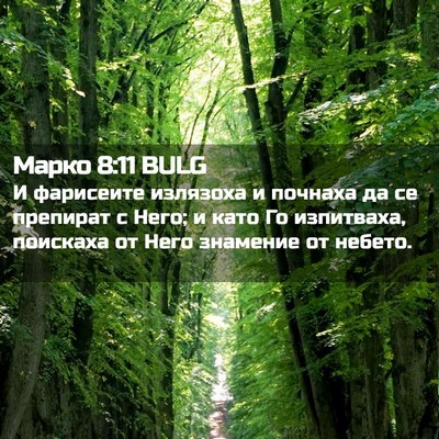 Picture 02 - Марко 8:11 BULG - И фарисеите излязоха и - Bible Verse Picture