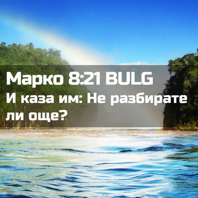 Picture 02 - Марко 8:21 BULG - И каза им: Не разбирате ли - Bible Verse Picture