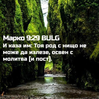 Picture 02 - Марко 9:29 BULG - И каза им: Тоя род с нищо не - Bible Verse Picture