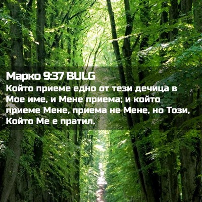 Picture 02 - Марко 9:37 BULG - Който приеме едно от тези - Bible Verse Picture