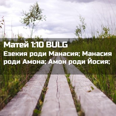 Picture 02 - Матей 1:10 BULG - Езекия роди Манасия; - Bible Verse Picture