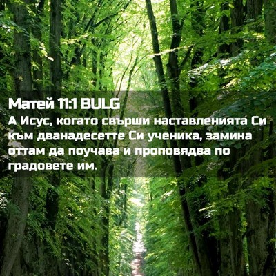 Picture 02 - Матей 11:1 BULG - А Исус, когато свърши - Bible Verse Picture