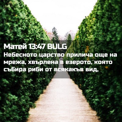 Picture 02 - Матей 13:47 BULG - Небесното царство прилича - Bible Verse Picture