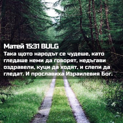 Picture 02 - Матей 15:31 BULG - Така щото народът се - Bible Verse Picture