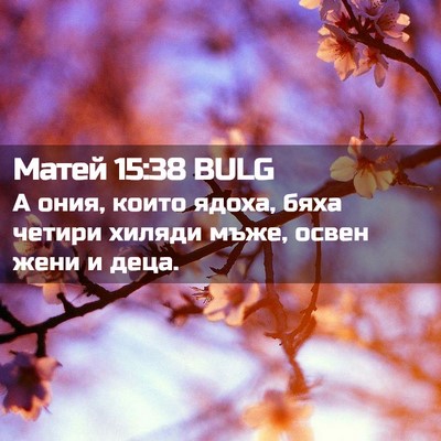Picture 02 - Матей 15:38 BULG - А ония, които ядоха, бяха - Bible Verse Picture