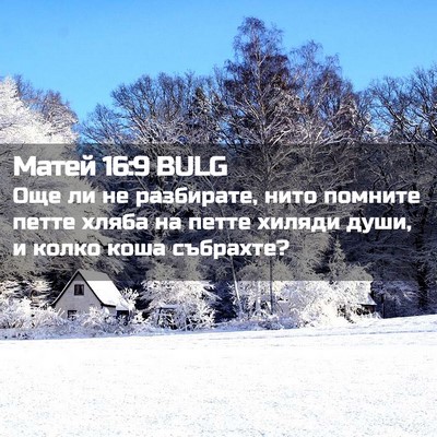 Picture 02 - Матей 16:9 BULG - Още ли не разбирате, нито - Bible Verse Picture
